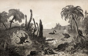 Jurassic Landscape by English School